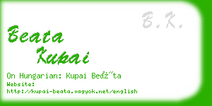 beata kupai business card